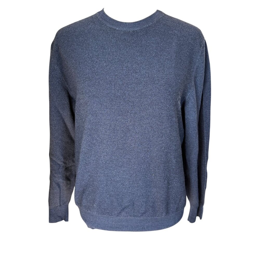 Ferrante Essential women's blue long sleeve crewneck pullover sweater